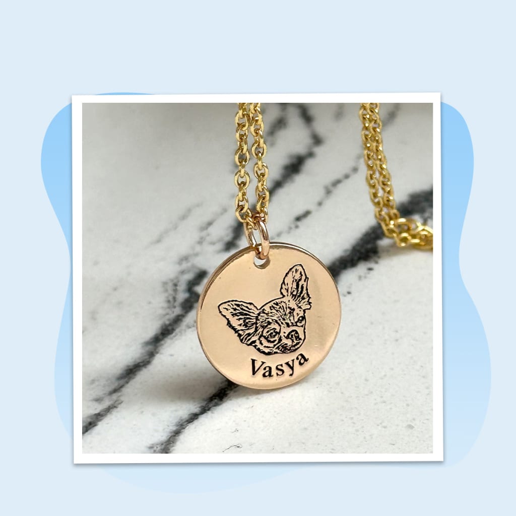 Pet Face Necklace Set